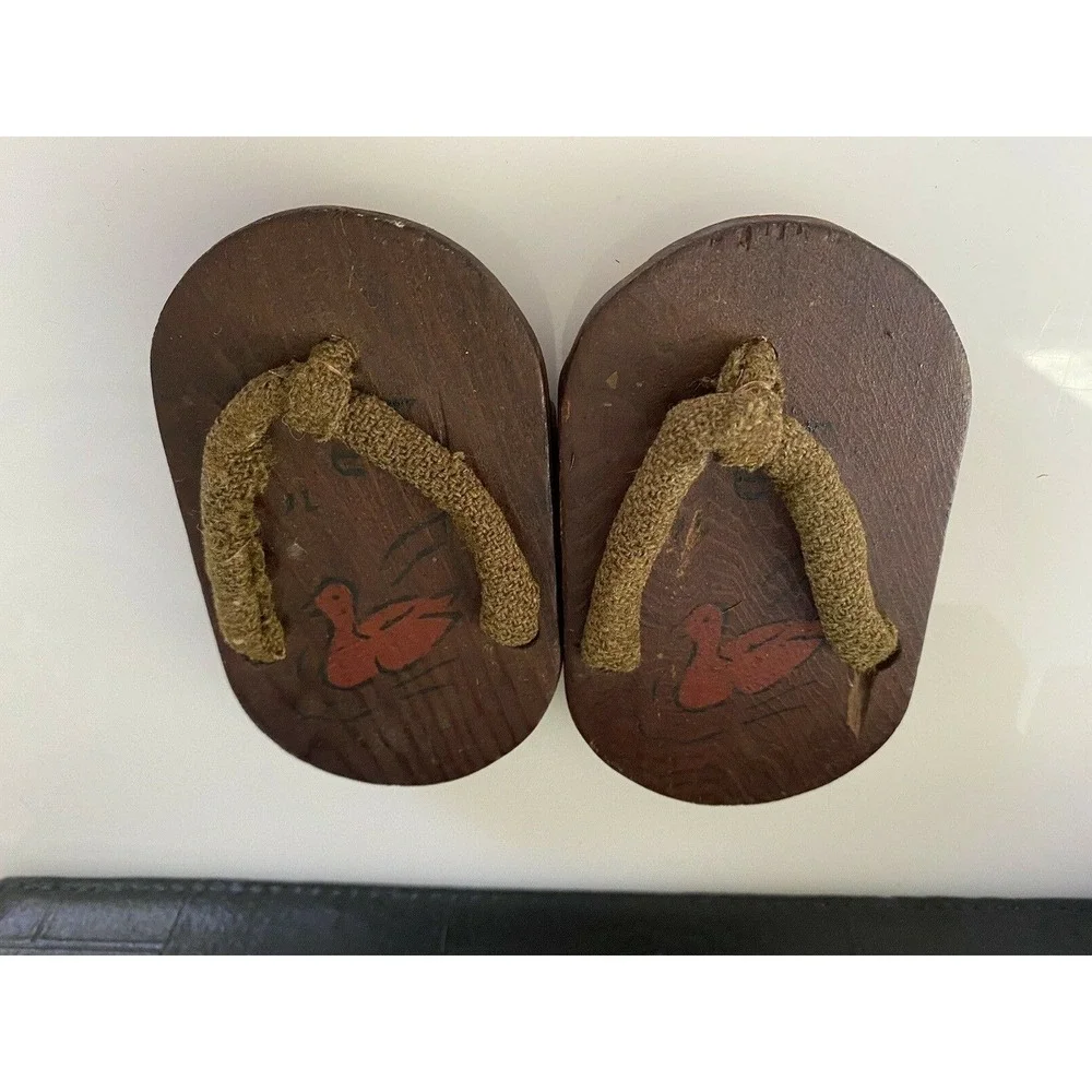 Kids Baby Japanese Traditional Clogs Geta Wooden Shoes Samurai Flip Flop 4.5